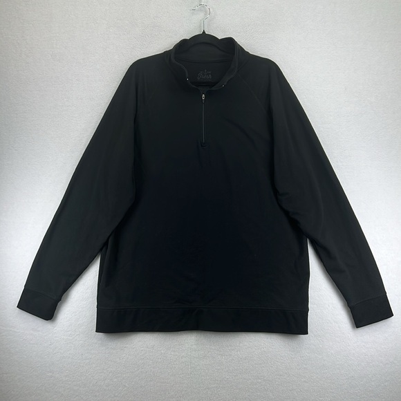 Fresh Clean Tees Men’s Shirt Sz XL Black 1/4 Zip Long Sleeve Cotton/Polyester - Picture 1 of 10